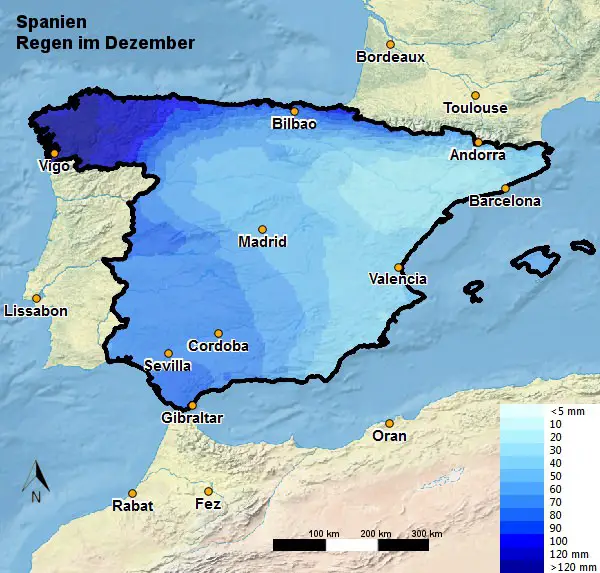 Spanien Wetter Klima Im Dezember Temperatur Regen Schnee